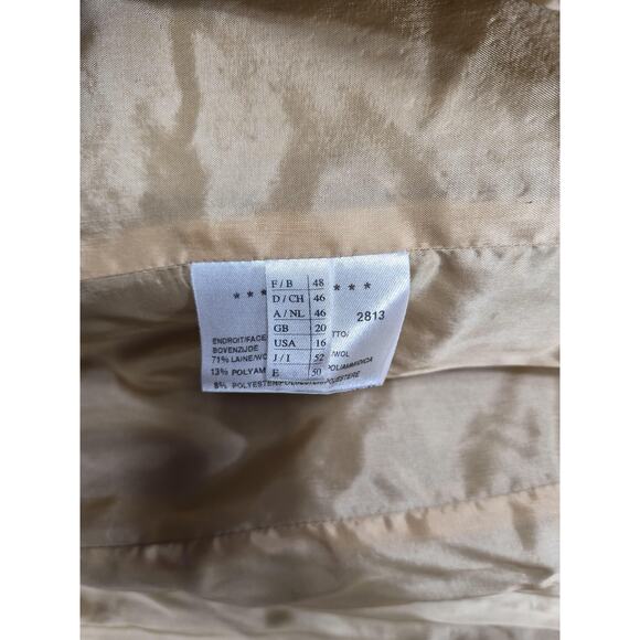 Weill Blazer Womens 16 Brown Wool Tweed Houndstooth Check Lined Jacket Coat - Picture 4 of 10